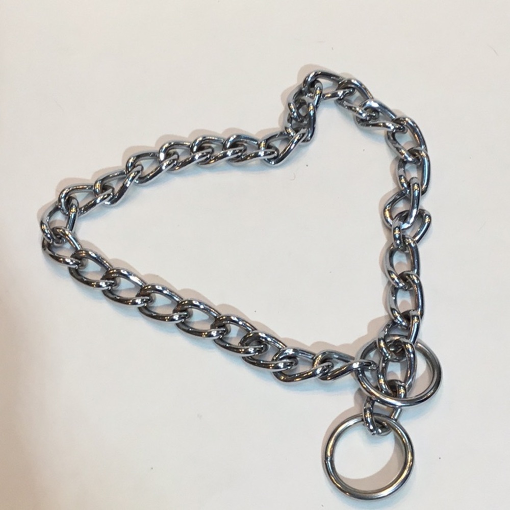 Slip-through Dog collar, 18” thick chain